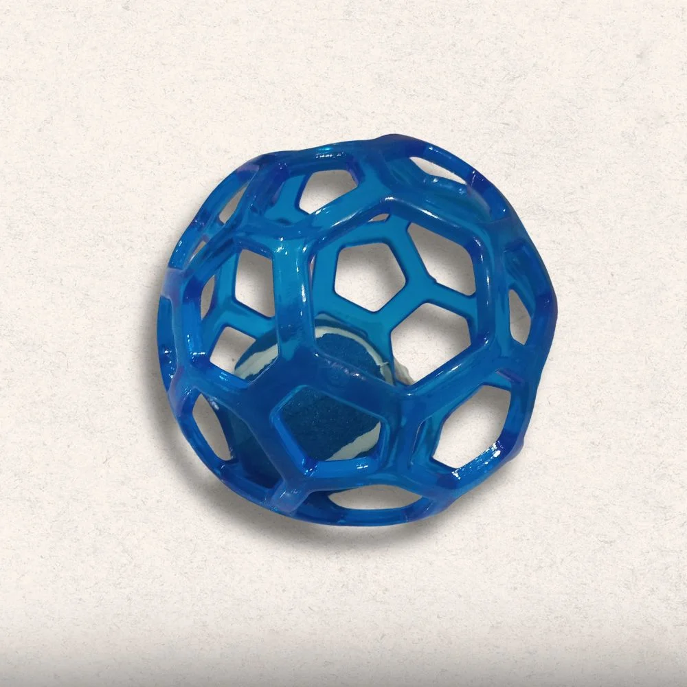 Caged ball for dogs